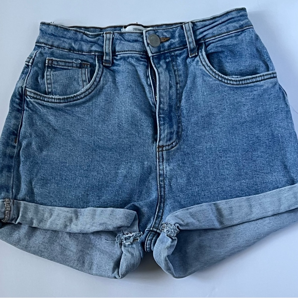 Cotton On Rolled Hem Blue Denim Shorts